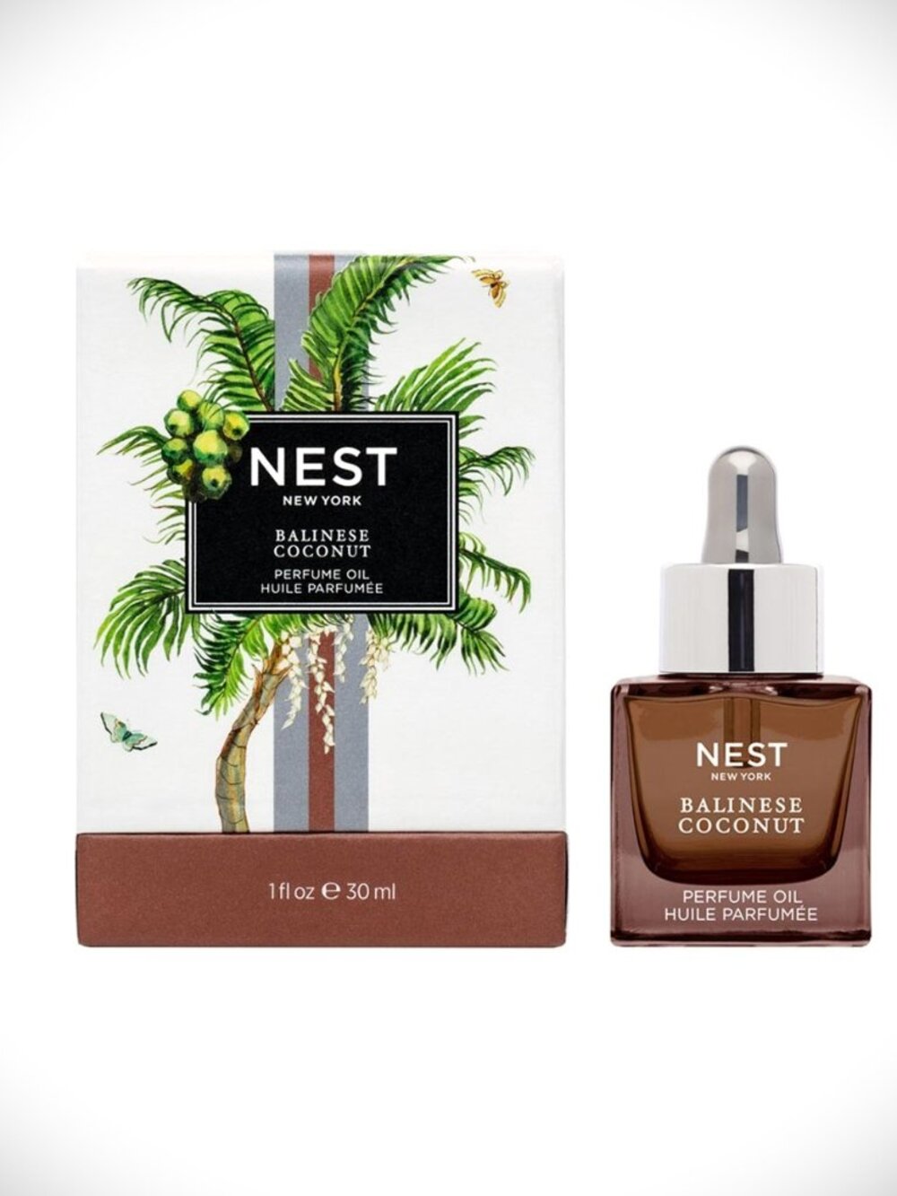 NEST FRAGRANCES Balinese Coconut Perfume Oil for Women and Men 1 fl.oz.